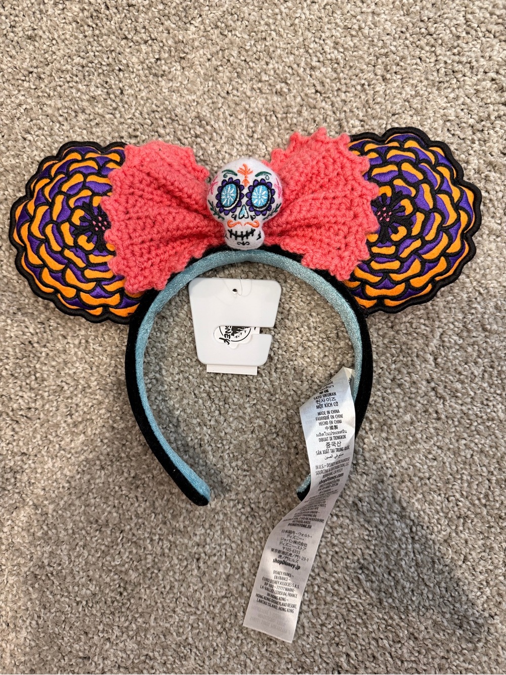 Disney Coco Day of the Dead Sugar Skull Ear Headband NWT